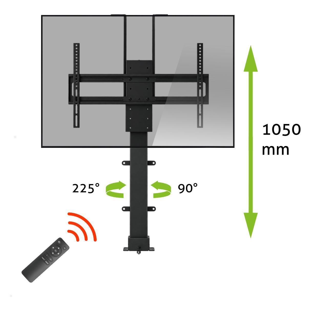 MonLines MLS041B Einbau TV Lift schwenkbar, 37-80 Zoll, 1050mm, schwarz (37" - 80") (75140267)