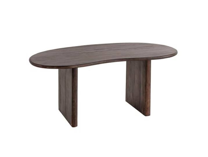 FineBuy Esstisch 180x90x75 cm Akazie Massivholz, Nierenform Organisch großer Esszimmertisch im Retro Stil, Küchentisch aus Echtholz, handgefertigt, jedes Stück ein Unikat
