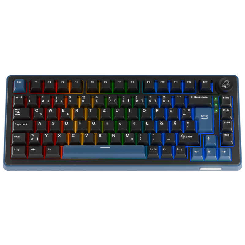 Ducky OK-M 75 Gaming-Tastatur, 75%, DE-Layout (ISO), KTT Linear Switches - schwarz