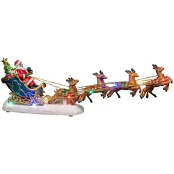 Konstsmide, Weihnachtsbeleuchtung, LED Szenerie Weihnachtsmann im Schlitten
