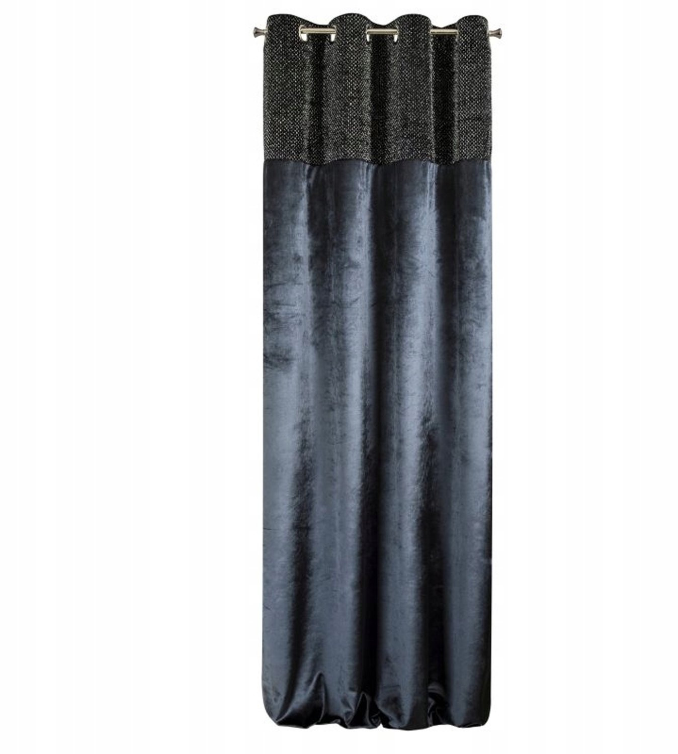 MADY Velours Gordijn - Navy Blauw - Breedte: 140 cm, Hoogte: 250 cm