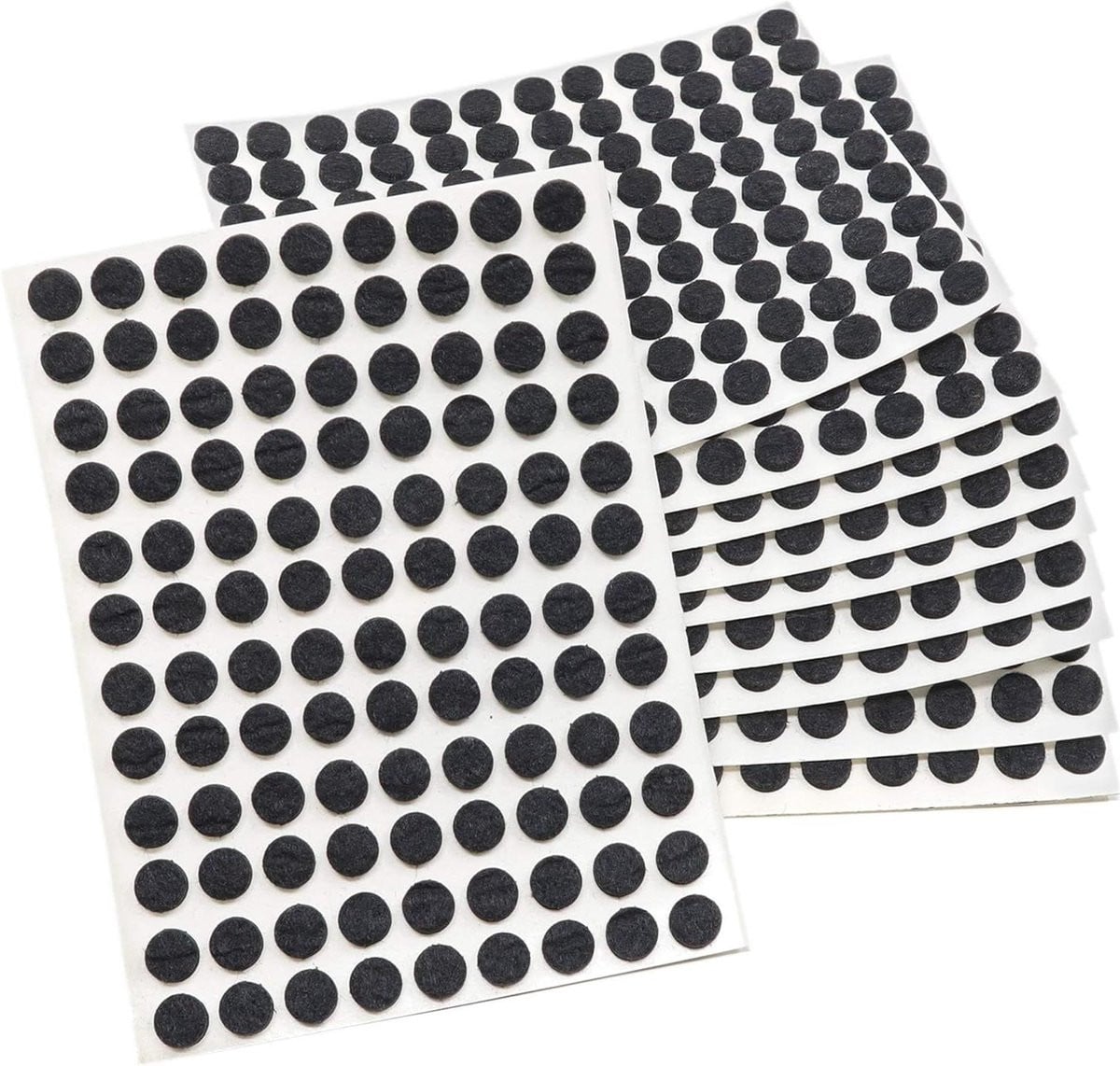 Zelfklevende viltglijders Zwart Rond 35 mm Diameter 10 mm Dikte voor Meubel- en Vloerbescherming