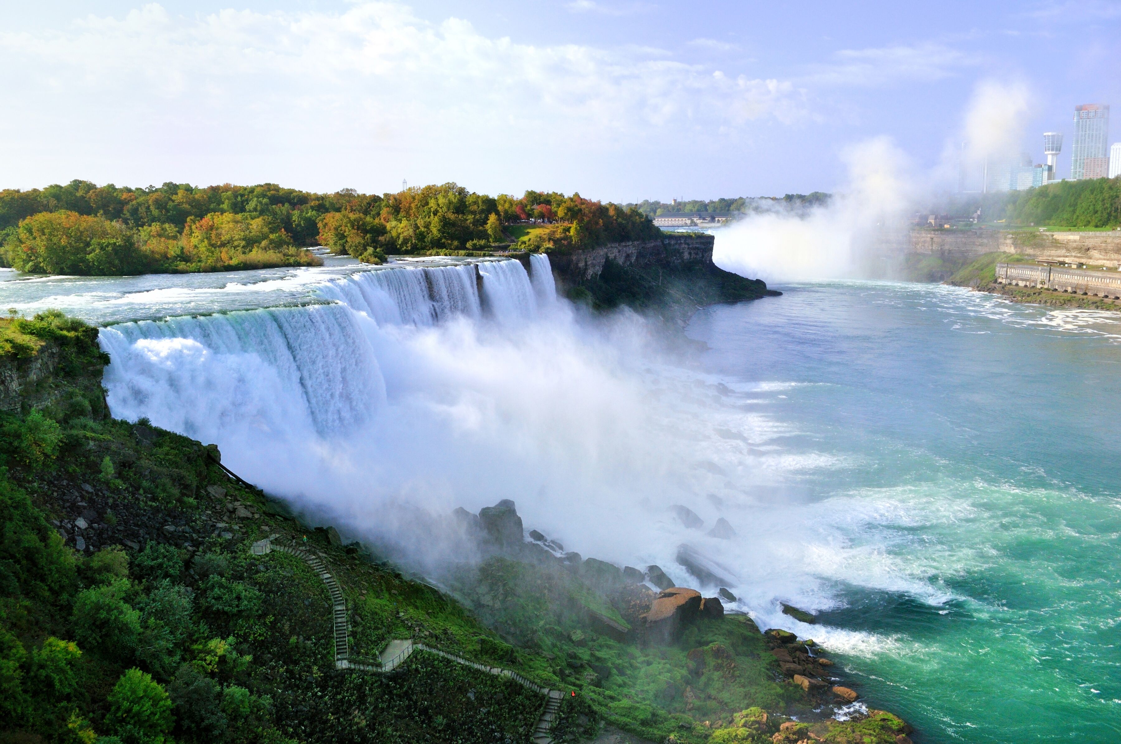 Fototapete PAPERMOON "Nagara Falls", bunt, B:3m L:2,23m, Vlies, Tapeten, Fototapete bunt B/L: 3m x 2,23m, Bahnen: 6 Stk.