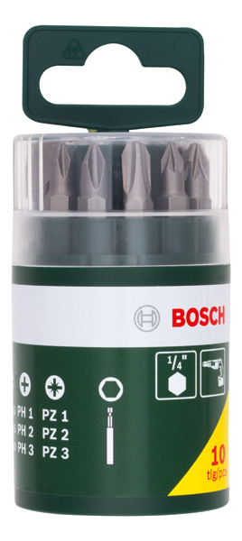 Bosch Schrauberbit-Set, 10-teilig, inklusive SL 2607019454