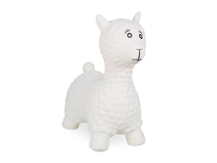 Hüpftier Lama Creme-Schwarz