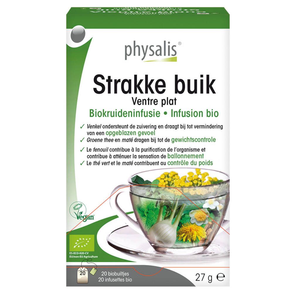 Physalis Strakke Buik Biokruideninfusie ok Nlfr 20x1,5 g Filterbeutel