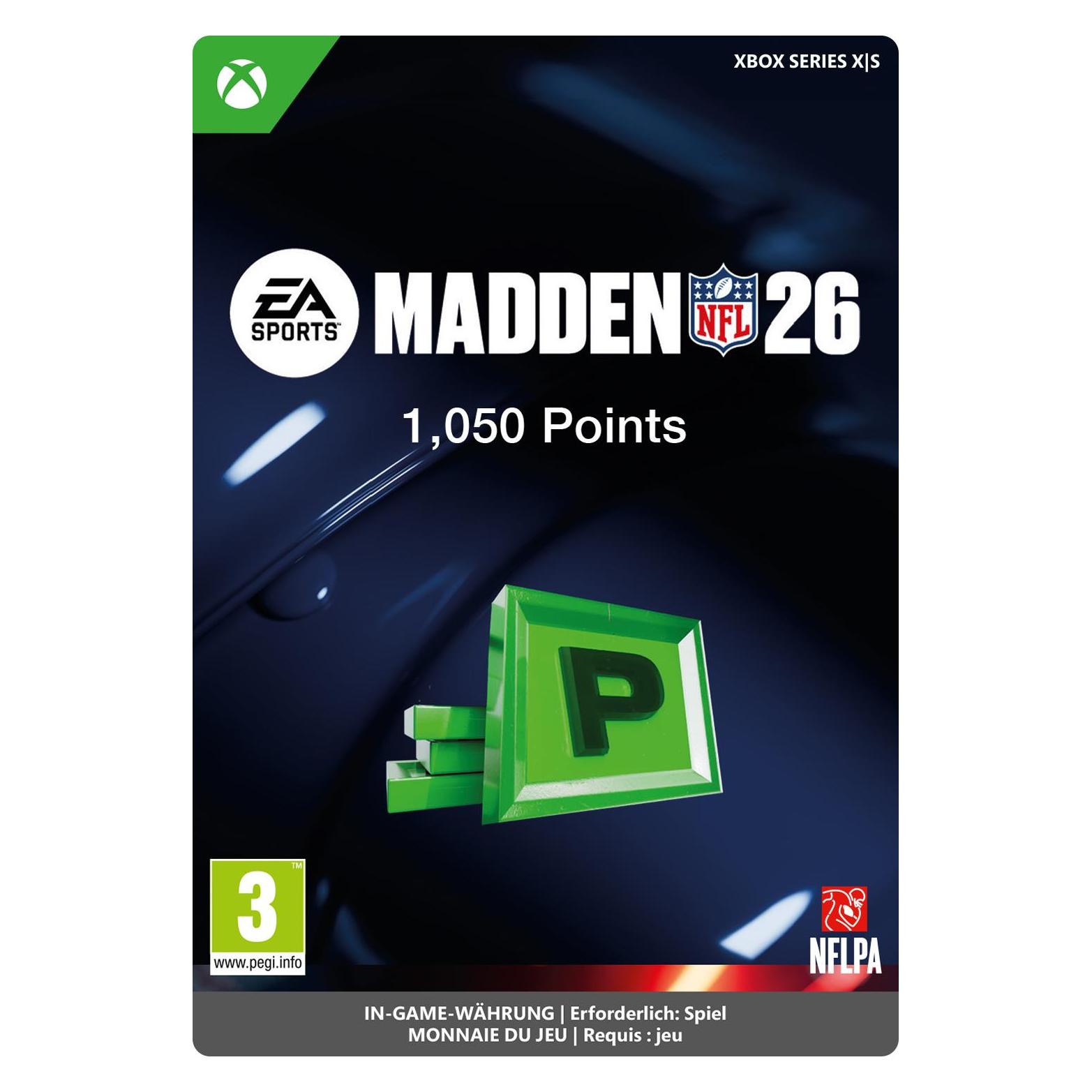 Microsoft Xbox Madden NFL 26: 1050 MUT POINTS Download Code (7F6-00877)