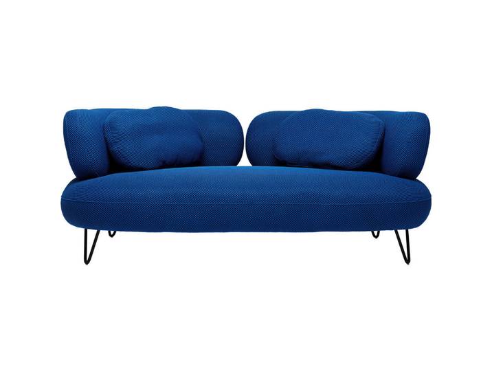 Kare-Design 2-Sitzer-Sofa, Blau, Metall, Füllung: Polyurethan (Pur), 182x72x94 cm, Wohnzimmer, Sofas & Couches, Sofassofas