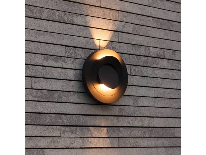 LUTEC Außenwandleuchte MOOV, alu / grau / zink, Aluminium, Modern