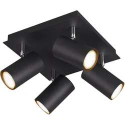 Deckenspot MARLEY 4-flammig (BH 24x15 cm) - schwarz - BH 24x15 cm