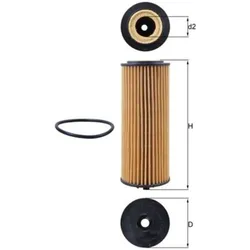 Ölfilter MAHLE OX 1162D für Mercedes-Benz S