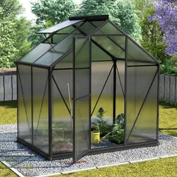 Vitavia Aktionsangebot (inkl. 100 Euro Zubehör): Gewächshaus "Triton 2500" inkl. Stahlfundament,schwarz,2,5 m2