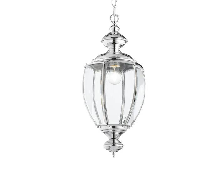 Ideal Lux Hängeleuchte Norma SP1 Cromo, Chromfarben, Glas, Metall, 78 cm, Lampen & Leuchten, Innenbeleuchtung, Hängeleuchten, Pendelleuchten
