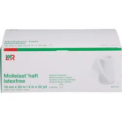 Mollelast Haft Latexfrei Weiß 10cm x 20M Gedehnt 6 ST