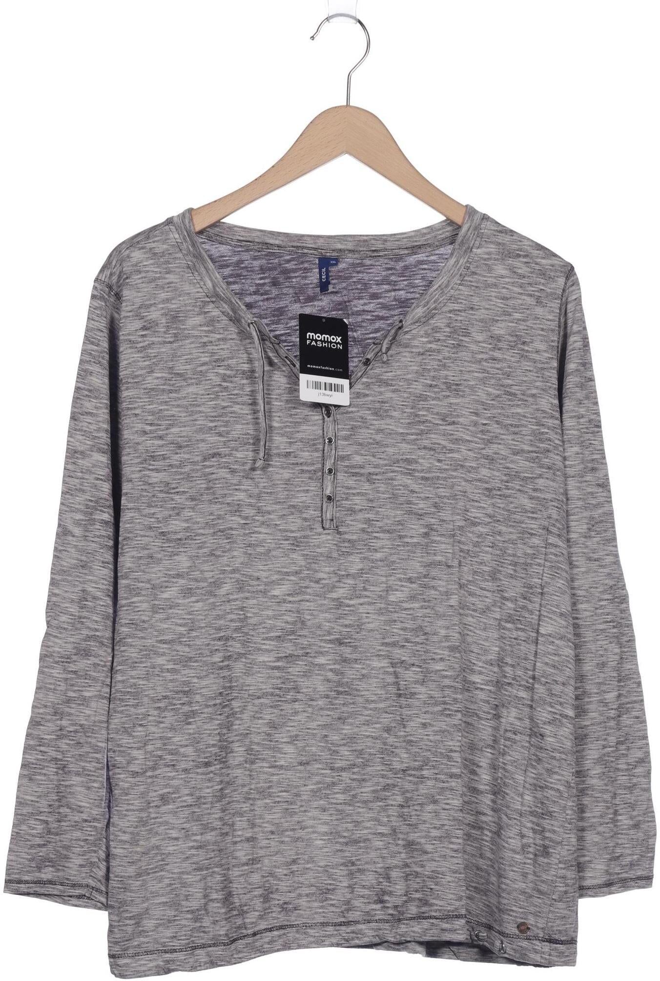 Cecil Damen Langarmshirt, Lila, Gr. Xxl, Baumwolle - Second Hand