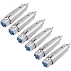 XLR Stecker auf Cinch/RCA Adapter 3 polig Audio Mikrofon Anschluss, 6er Set