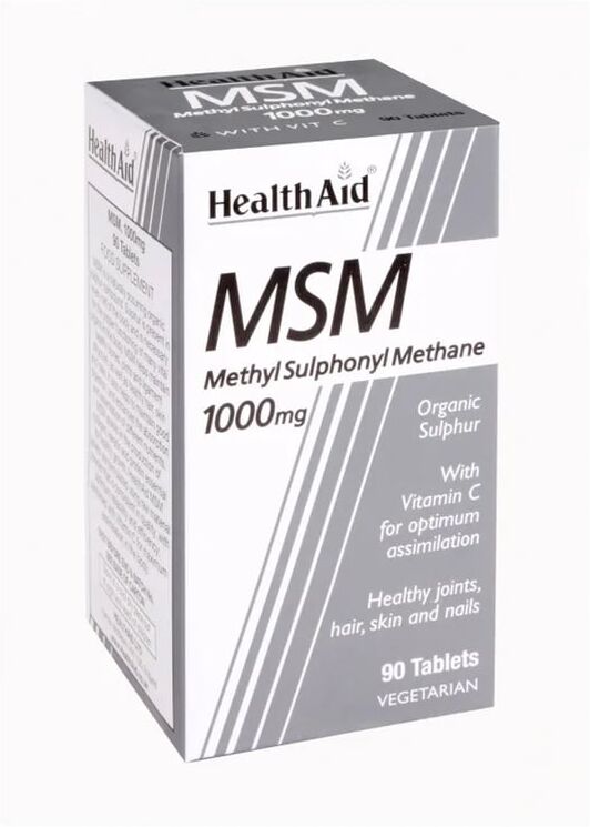 Health Aid MSM METILSULFONILMETANO 1000MG 90 Tabs