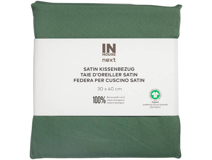 Inhouse Kissen Gots Satin 30x40 gras