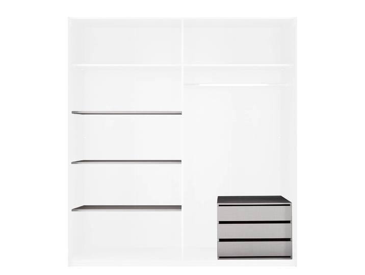 home24 Set accessoires voor kledingkasten 180cm grijs classic gefolieerde spaanplaat