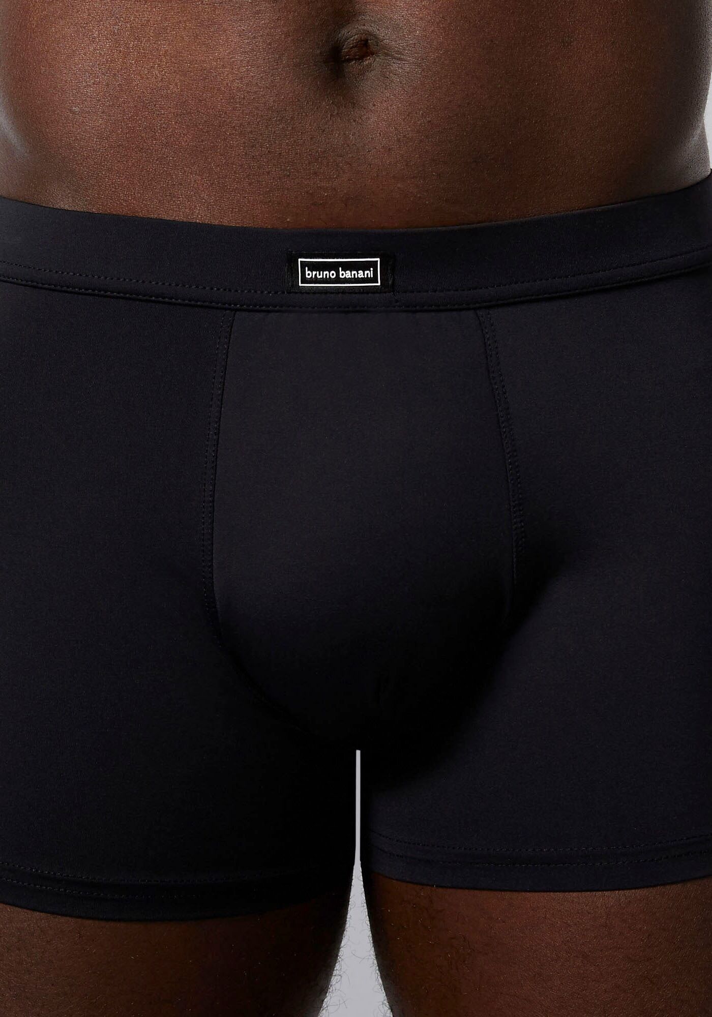 Boxershorts BRUNO BANANI, Jungen, Gr. XL, Microfaser, schwarz, Microfaser, Obermaterial: 90% Polyamid, 10% Elasthan, unifarben, körpernah, Unterhosen Boxershorts, mit angesetztem Bündchen schwarz XL, Microfaser
