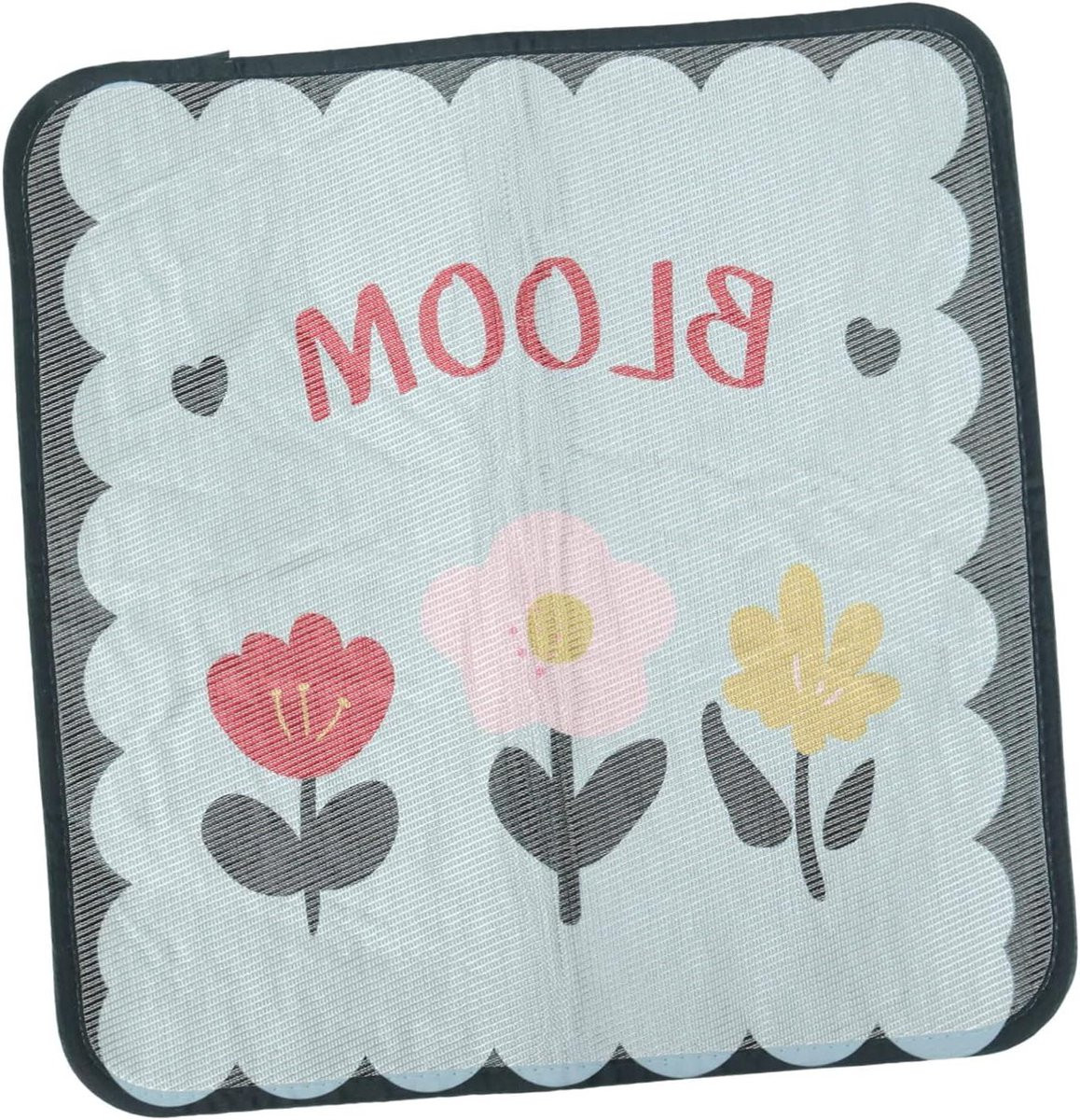 Koelend kussentje voor kantoorstoelen met cartoonprint en antislip, polyester