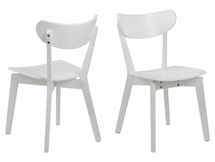 Esszimmerstuhl ACTONA GROUP Roxby , weiß (weiß, weiß), B:45cm H:79,5cm T:55cm, Stühle, Esszimmerstuhl, Roxby Esszimmer- Küchenstuhl, 2er Set