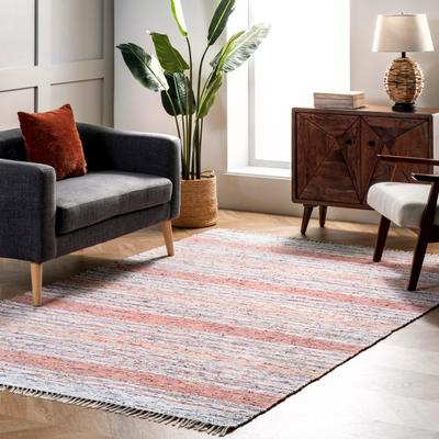 Nuloom Seraphina Mottled Stipe Cotton Tassel Area Rug