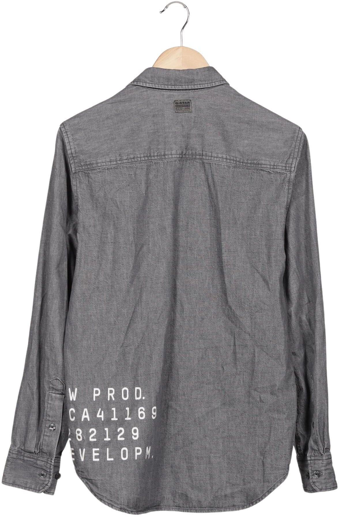 G Star RAW Herren Hemd, Grau, Gr. S, Baumwolle - Second Hand