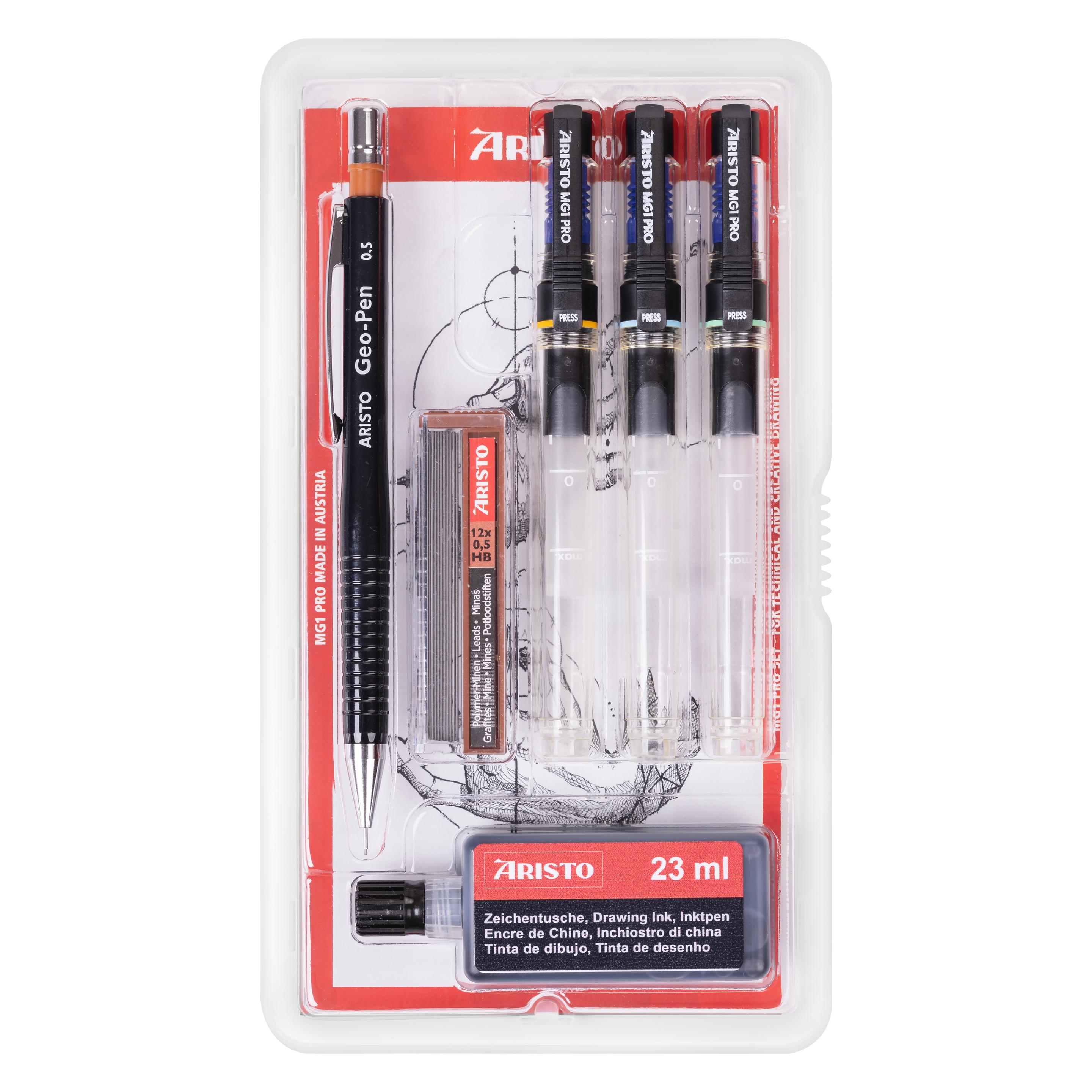 Aristo Tuschefüller-Set mg1 College Set 3 Stifte 0,10/0,30/0,50mm (3x) (AR64306)