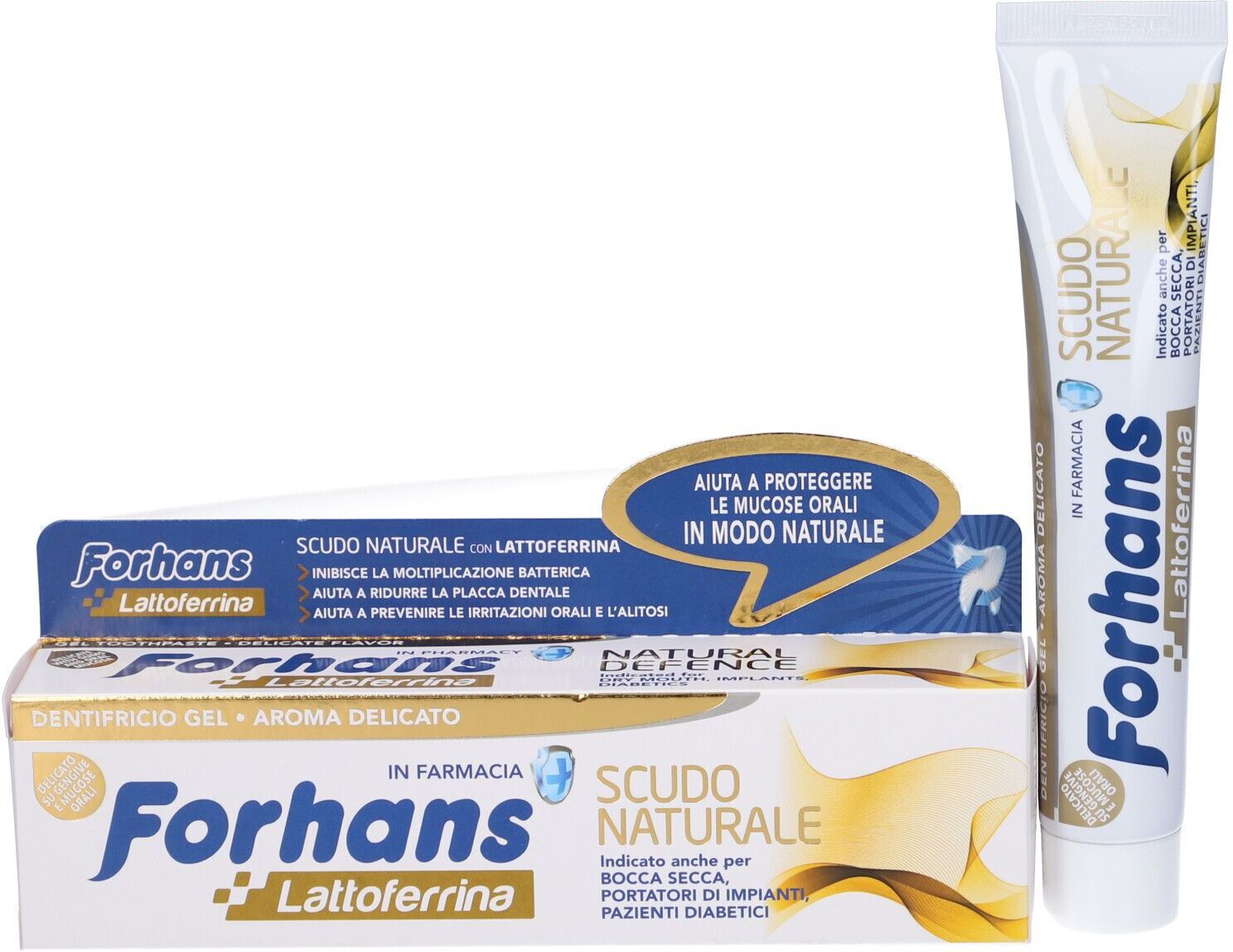 URAGME Srl Forhans Dentifricio Scudo Naturale con Lattoferrina, 75 ml