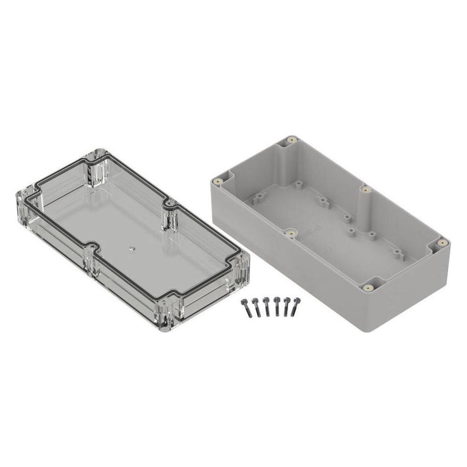 RS PRO Polycarbonat Universal-Gehäuse Hellgrau Auss (ZP200.100.75SJp TM PC)