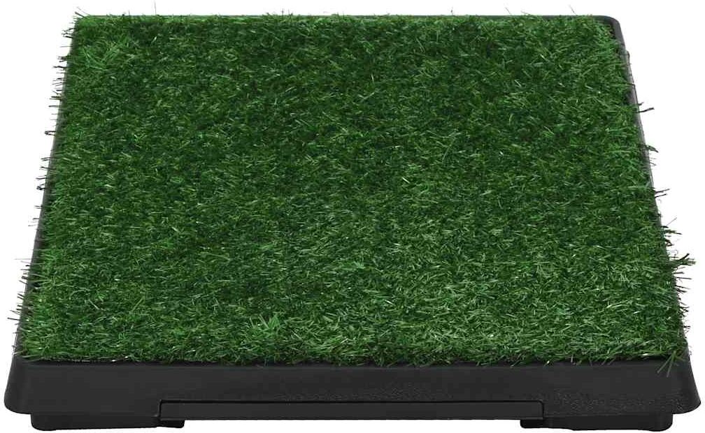 vidaXL Inodoros mascotas con bandeja césped artificial 2 uds 63x50x7cm Verde