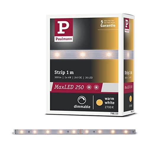 Paulmann MaxLED 250 Stripe LED-strip warmwit 2700 K 4 W zilver 1 m