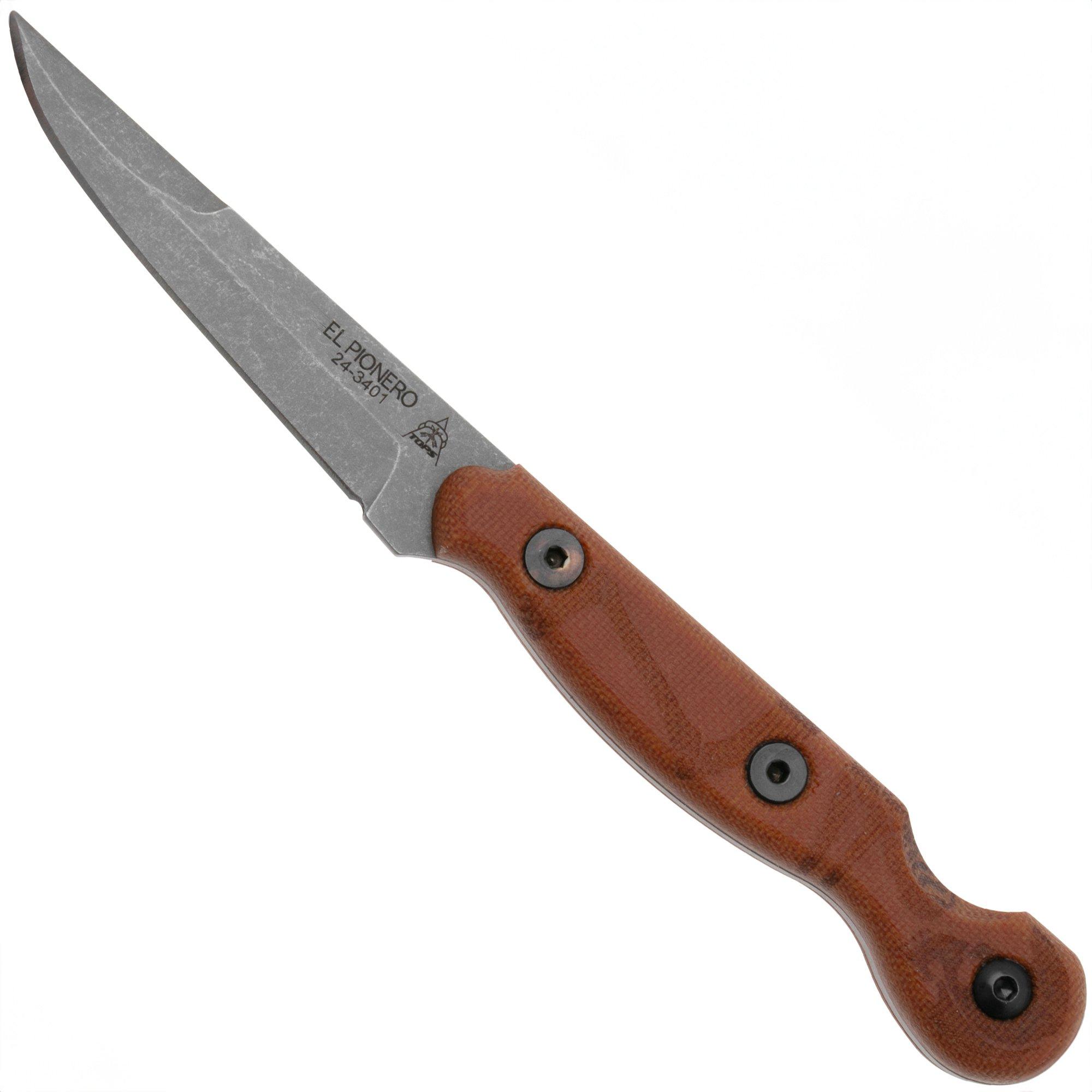 TOPS Knives Tops El Pionero ELPO-01 Tan Canvas Micarta, coltello fisso