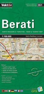 Carte régionale - Berati (Albanie), n° 351   Vektor