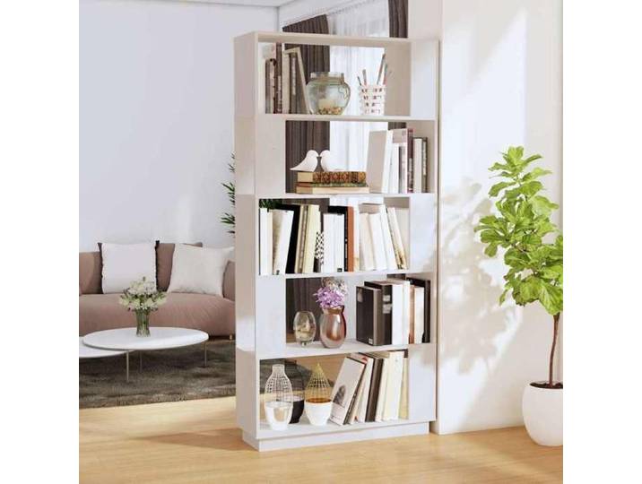Maison Exclusive - Bibliothèque/Séparateur de pièce Blanc 80x25x163 5cm Pin massif