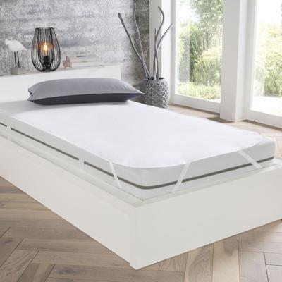Matratzenauflage IBENA "Pure Aktiv 5516", weiß, B:200cm H:0,5cm L:200cm, Obermaterial: 100% Baumwolle, Matratzenzubehör, Wasserdicht, kochfest