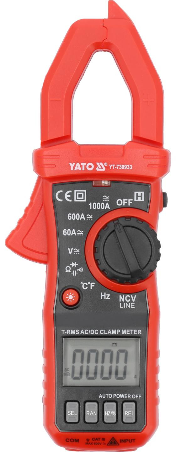 YATO Stroommeetmultimeter TRUE RMS AC/DC 10 mA – 1000 A