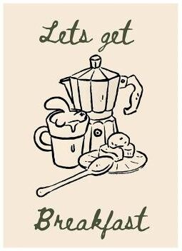 Uplifted Finds Surreal Coffee Diver Canvas Poster   Trendy Kitchen Gallery Wall Art 10 40 X 60 Cm Unframed