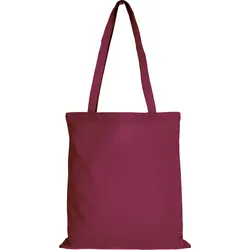 Baumwolltasche - OEKO-TEX 100 zertifiziert | mit zwei langen Henkeln | 38x42cm | Jutebeutel | Einkaufstasche | unbedruckt, bordeaux