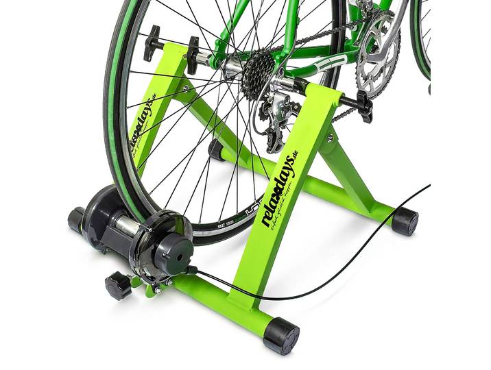 Fahrrad Rollentrainer mit 6 Gängen Grün-Schwarz