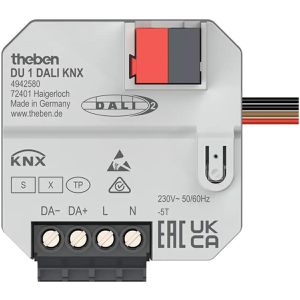 Theben Schaltaktor DU 1 DALI KNX UP, 4942580, für Smart Home, 1 Kanal bis 16 Ampere, Unterputz