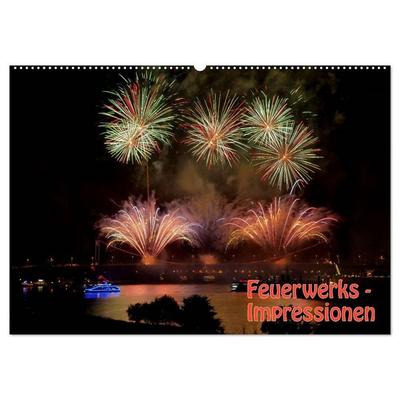 Feuerwerks - Impressionen (Wandkalender 2027 DIN A2 quer), CALVENDO Monatskalender