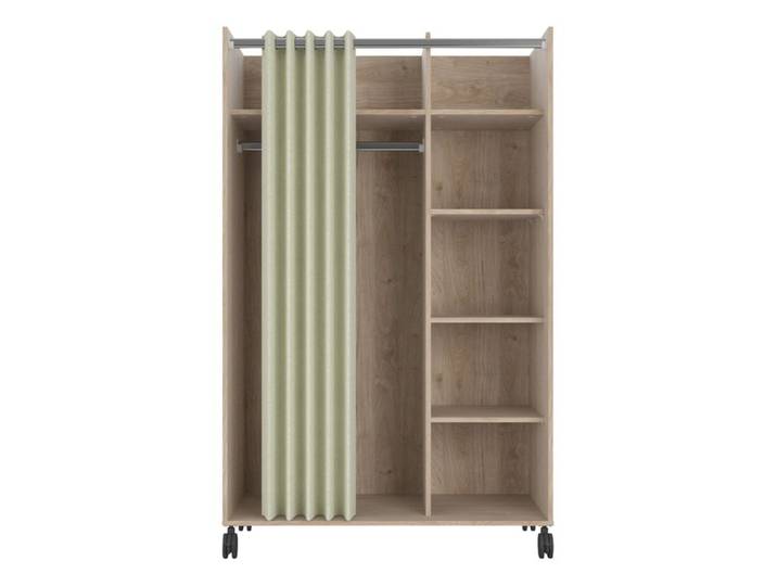 Kit dressing avec rideau L.100 cm MOVE 2 imitation chêne