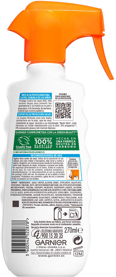 Garnier Kids Sensitive Advanced spray protecteur SPF50+ 270 ml