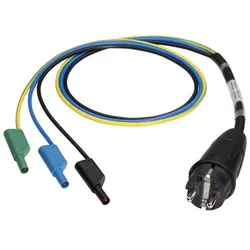 Schutzkontaktstecker mit 4 mm Stecker. Für Geräte ohne Schutzkontaktstecker.