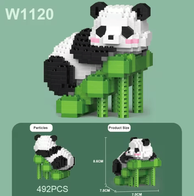 Inspire Picks Creative DIY Mini Chinese Style Panda Building Block Set Cute Educational Animal Toy For Kids 492pcs