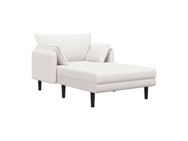 vidaXL Chaiselongue Große Chaiselongue Creme Bouclé, 1 Teile