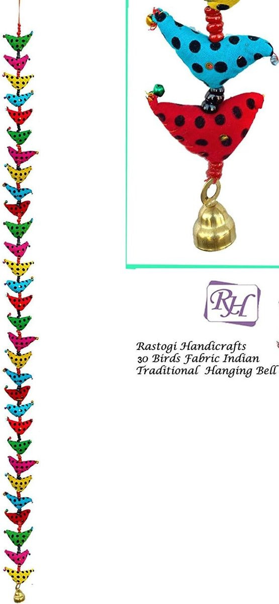 Rastogi Handicrafts Indiase Traditionele Dertig Vogel Hangende Decoratie voor Muur of Deur