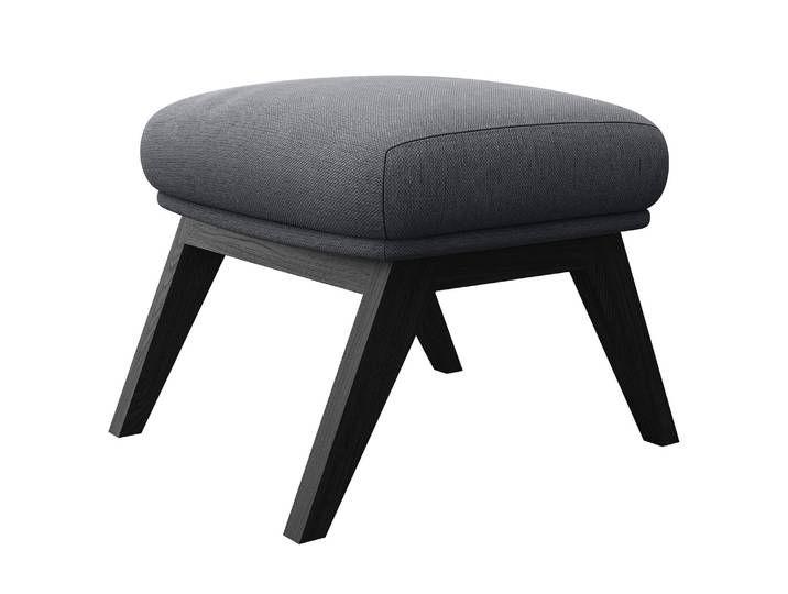 Repose-pieds AUDREY 54 x 41 x 41cm Gris/Gris Noir Tissu Saia: Gris minéral